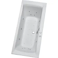 OTTOFOND Whirlpool Wistula 80 x 190 cm weiß glänzend 70023