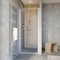 Schulte Duschtür in Nische mit Drehtür Trend 2.0 ExpressPlus 90 x 200 cm Profil aluminium Klarglas Schmutzabweisende Gla
