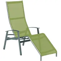 Karasek California TOP Bäderliege Aluminium/Textilene Grün|Hellgrau 11590974