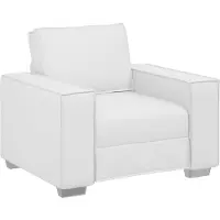 vidaXL Sofa-Sessel Weiß 100 cm Kunstleder
