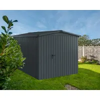 Hörmann Ecostar, Metall-Gerätehaus "Euroline Trend" mit Satteldach ESD 7, anthrazitgrau, 214 x 310 cm, 1-flüglige Tür
