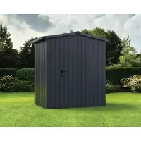 Hörmann Ecostar, Metall-Gerätehaus "Euroline Trend" mit Satteldach ESD 1, anthrazitgrau, 166 x 118 cm, 1-flüglige Tür