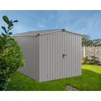 Hörmann Ecostar, Metall-Gerätehaus "Euroline Trend" mit Satteldach ESD 7, graualuminium, 214 x 310 cm, 2-flüglige Tür