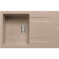 Pyramis Spüle KARTESIO 79x50 in BEIGE / Pyragranite / Granitspüle / Steinspüle / Ausschnitt 770 x 480 mm