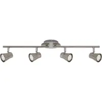 Briloner LED Strahlerleiste FOUR 4-flammig nickel-matt – GU10 schwenkbar, 3W, 69 cm