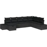 vidaXL 8 stk. Schwarz