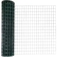 vidaXL Euro-Zaun mit Pfosten 10 x 1,2 m PVC-beschichteter Stahl Grün