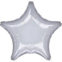 Amscan Standard Metallic Silber Folienballon Stern C16 lo