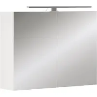 Vicco Badspiegelschrank Lavio Weiß 80 x 60 cm mit LED-Beleuchtung, Model 55340