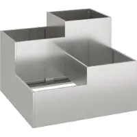 vidaXL Gartenblumentopf Silber 100 x 100 x 60 cm Edelstahl