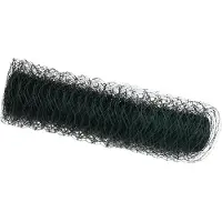 vidaXL Hexagonzaun Grün 0,8 x 25 m PVC