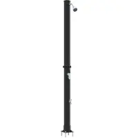 vidaXL Außen Solardusche Schwarz 217 cm PVC und Aluminium