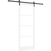 vidaXL Schiebetür ORKDAL Weiß und Schwarz 93 x 232 cm