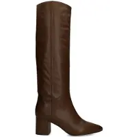 Manfield Braune Lederstiefel mit Absatz | Größe 41