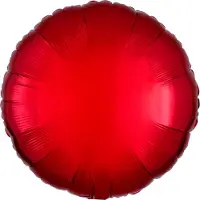 Magni Folienballon rund D43cm rot-metallic