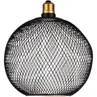 Segula LED Floating Cage schwarz G300 E27 5W 2.200 K dimmbar LED,, schwarz, Metall, E27 LED Lampe