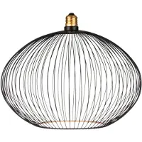 Segula LED Floating Filo schwarz Oval300 E27 6W 2.200 K dim. 6W, dimmbar, schwarz, Metall, E27 LED Lampe