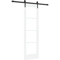 vidaXL Schiebetür ORKDAL Weiß 61 x 198,5 cm Massivholz Kiefer und Glas