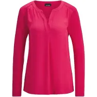 Goldner "Elegantes Chiffonshirt mit Jersey-Details" Schlitz