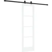 vidaXL Schiebetür ORKDAL Weiß 61 x 198,5 cm Massivholz Kiefer und Glas