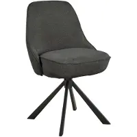 Ebuy24 (2er Set) Carlton Esszimmerstuhl Drehfunktion dunkelgrau.