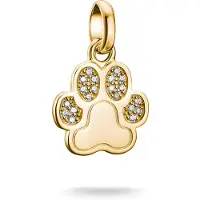 Thomas Sabo Charm-Anhänger Pfote mit Steinen Connect vergoldet