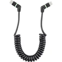 Renkforce USB-Ladekabel USB 2.0 USB-C 0.13 m Schwarz Steckkontakte 360° drehbar