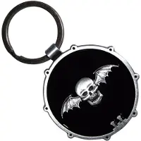 Avenged Sevenfold Deathbat Drum Double-Sided Schlüsselanhänger