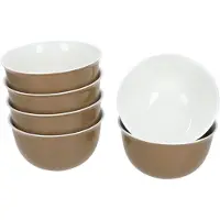 Ritzenhoff & Breker Ritzenhoff 6x Nougat Doppio Schale Ø14cm 450ml Porzellan Müsli Salat Dessert