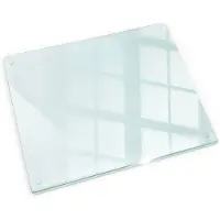 Tulup Schneidebrett Glas Schneidebrett Transparent 60x52 cm Rechteckiges Schneidebrett Transparente Schneidebrett