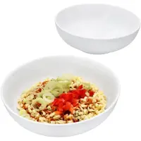 MamboCat 2er Set STABIL Ramenschüssel 820ml Ø21cm Porzellan Weiß Suppe Pasta Schale
