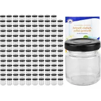MamboCat 200er Set Sturzglas 53 ml To 43 schwarzer Deckel incl. Diamant Gelierzauber Rezeptheft