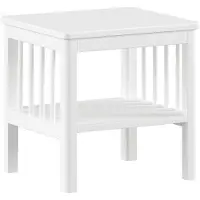 Vipack Nachttisch FORREST Weiß ca.50x50x45cm Echtholz Buche