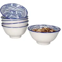 MamboCat 6er Set Müslischale Rabisco Blau Weiß - 87653