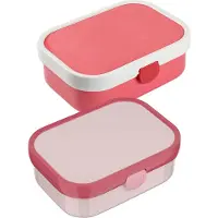 Mepal Lunchbox "Brotdosen mit Einsatz & Gabel Campus 700 ml 2er Set", pink (cool pink, pink), ABS-Kunststoff, Lebensmittelaufbewahrungsbehälter, Lunchbox