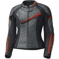 Held Debbie II Perforierte Damen Schwarz Rot Motorrad Lederjacke Größe 46