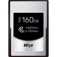 Wise CFX-A160P, 160 GB, CFexpress Type A, 820 MB/s, 730 MB/s, Schockresistent, Wasserdicht, Schwarz, Weiß