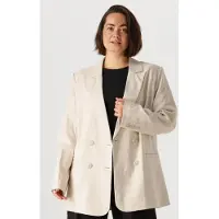 Gestuz Damen Blazers Elarahgz Linen Blazer - Gebroken Wit - Größe 40