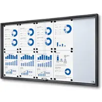 SHOWDOWN -Displays Schaukasten anthrazit, B1, innen, 10 x A4, magnetisch, abschließbar,schwer entflammbar