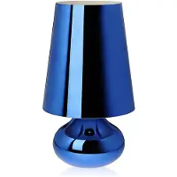 Kartell Cindy Tischleuchte Blau - , Blau, für Wohnzimmer, Kunststoff