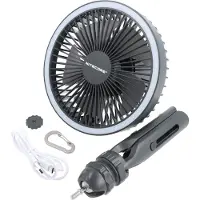 Nitecore NEF10 Portable Fan, grau, Ventilator mit Lampe und Powerbank