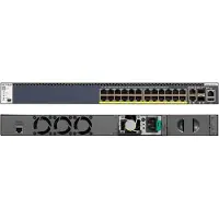 Netgear Switch / M4300-28G-PoE+ (1,000W PSU) stackl.mgd.Switch mit 24x1G PoE+ and 4x10G incl. 2x10GBASE-T und 2xSFP+ Layer 3 (GSM4328PB)