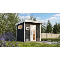 Weka Saunahaus 45 mm KUOPIO, anthrazit x B x T x H x 263 x 298 x 0