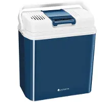 Juskys elektrische Kühlbox 24 Liter 12 V / 230 V für Auto, Lkw, Reisemobil, Camping - Mini Kühlschrank kalt & warm - thermoelektrische Box - Blau