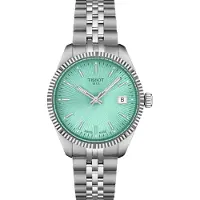 Tissot T1562101109100 Damenuhr Quarz Ballade 34 mm Stahl/Mintgrün