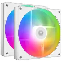 ID-Cooling AS-140-ARGB-W (2-pack) - Kabinet kler - 140mm - Hvid med RGB - 25 dBA