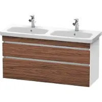 Duravit Waschtischunterbau DURASTYLE 448x1230x610mm nussbaum dunkel/weiss matt