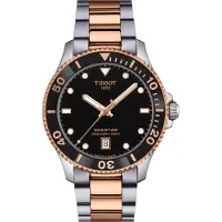 Tissot T1204102205101 Unisex Taucheruhr Seastar 1000 Zweifarbig
