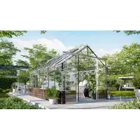 Vitavia Gewächshaus Cassandra 11500 Sicherheitsglas 3 mm Sockel Herbstlaub 448 x 257 cm Aluminium