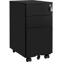 Hobby Hall Rollcontainer mit Rollen und Schloss schwarz B34OFC031B01